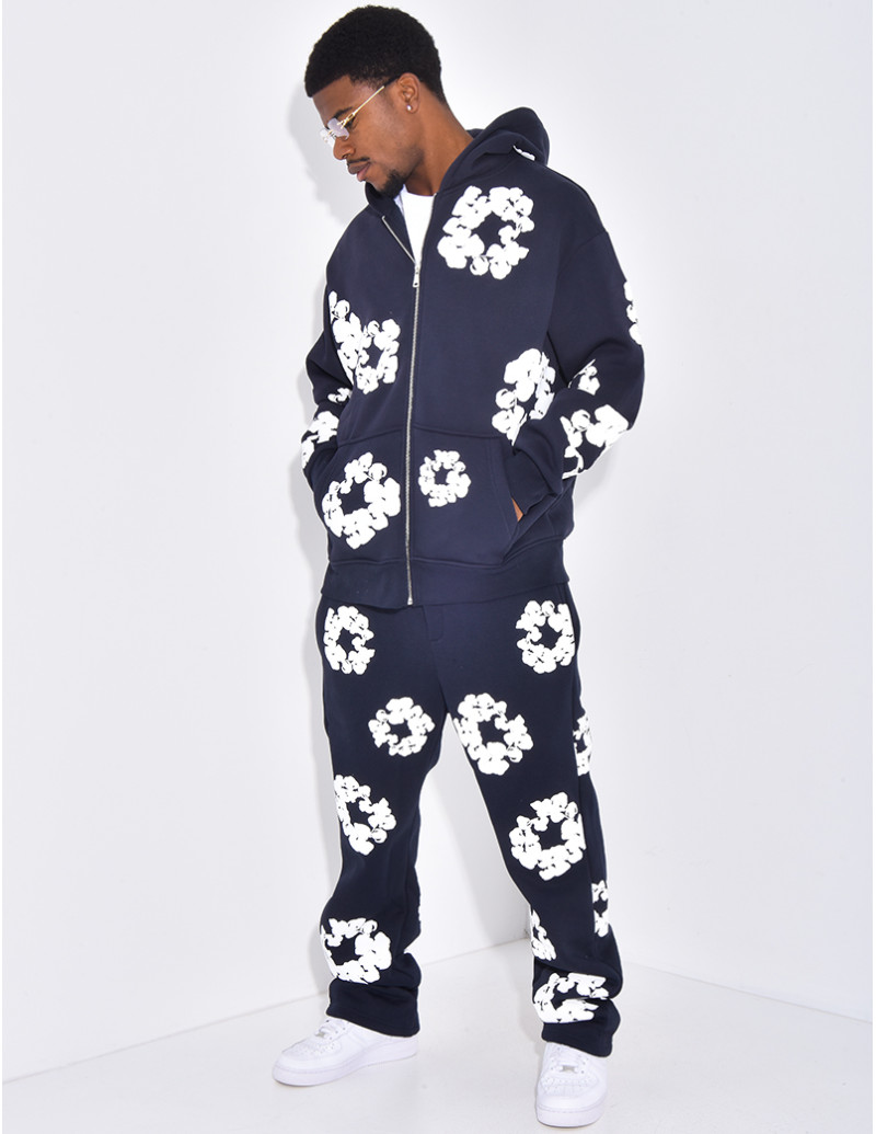 Ensemble de jogging a fleurs