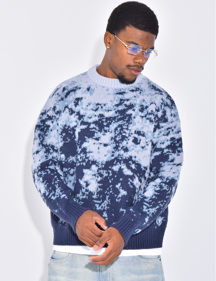 Pull épais à motifs