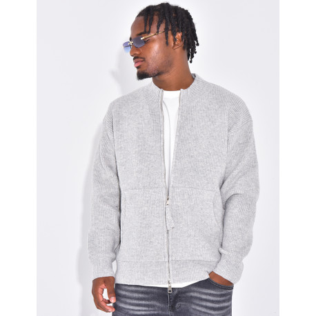 Gilet col rond en maille