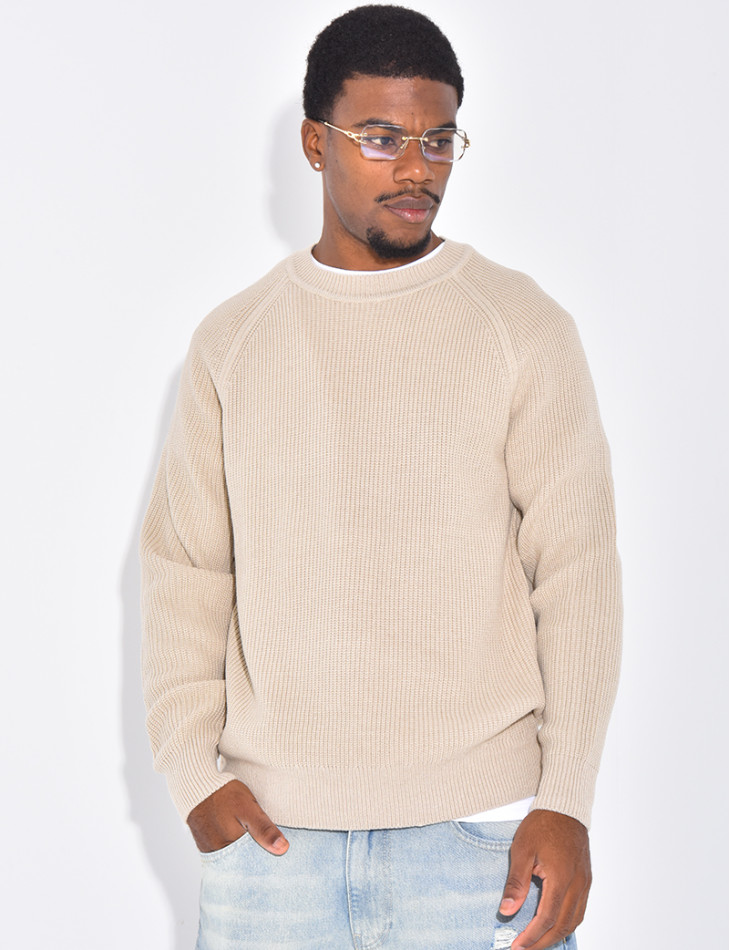 Pull en maille col rond