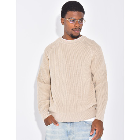 Pull en maille col rond