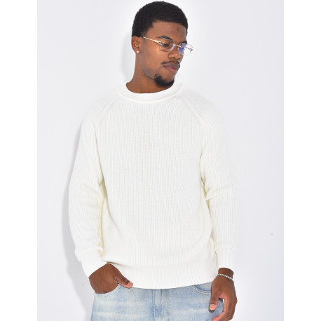 Pull en maille col rond