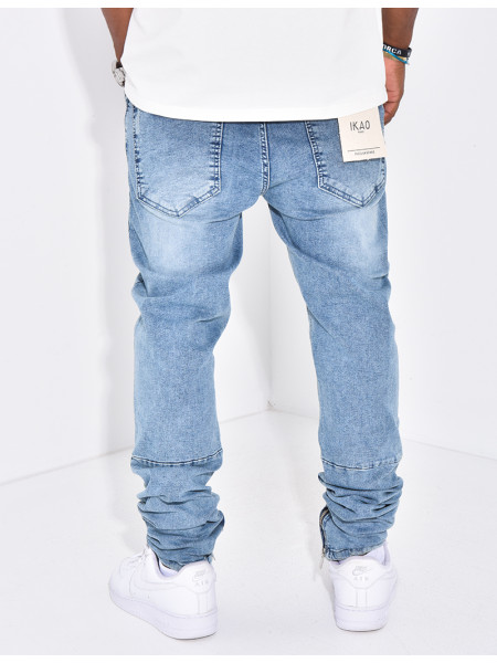 Jeans déchiré zippé