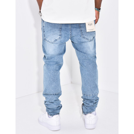 Jeans déchiré zippé