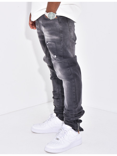 Jeans à fermeture éclaire