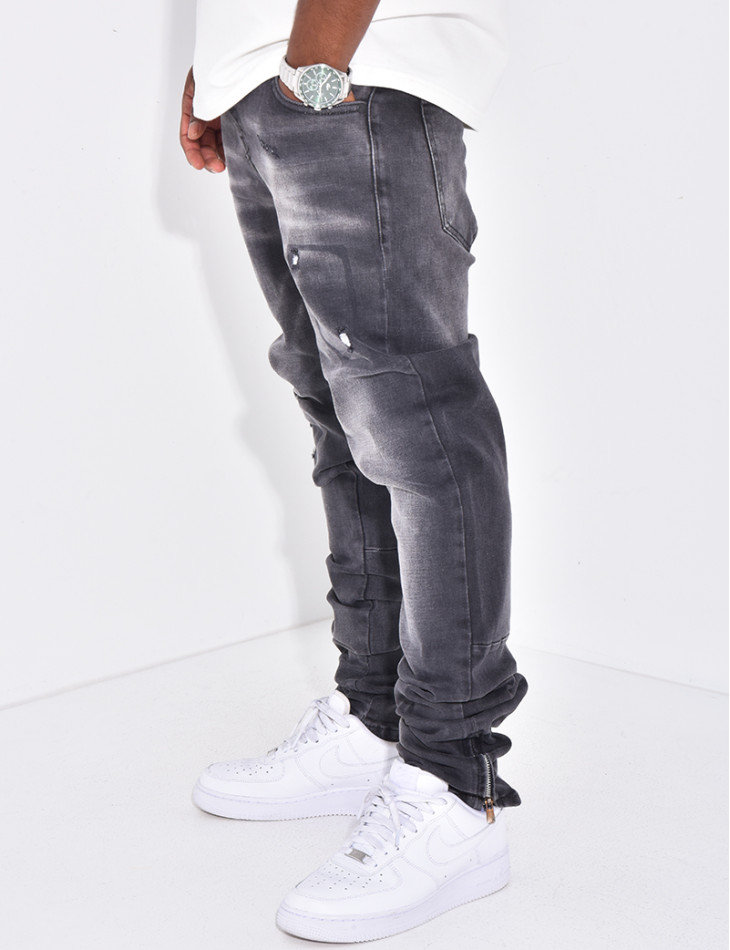 Jeans à fermeture éclaire