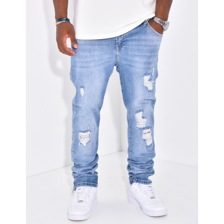 Jeans à fermeture éclaire