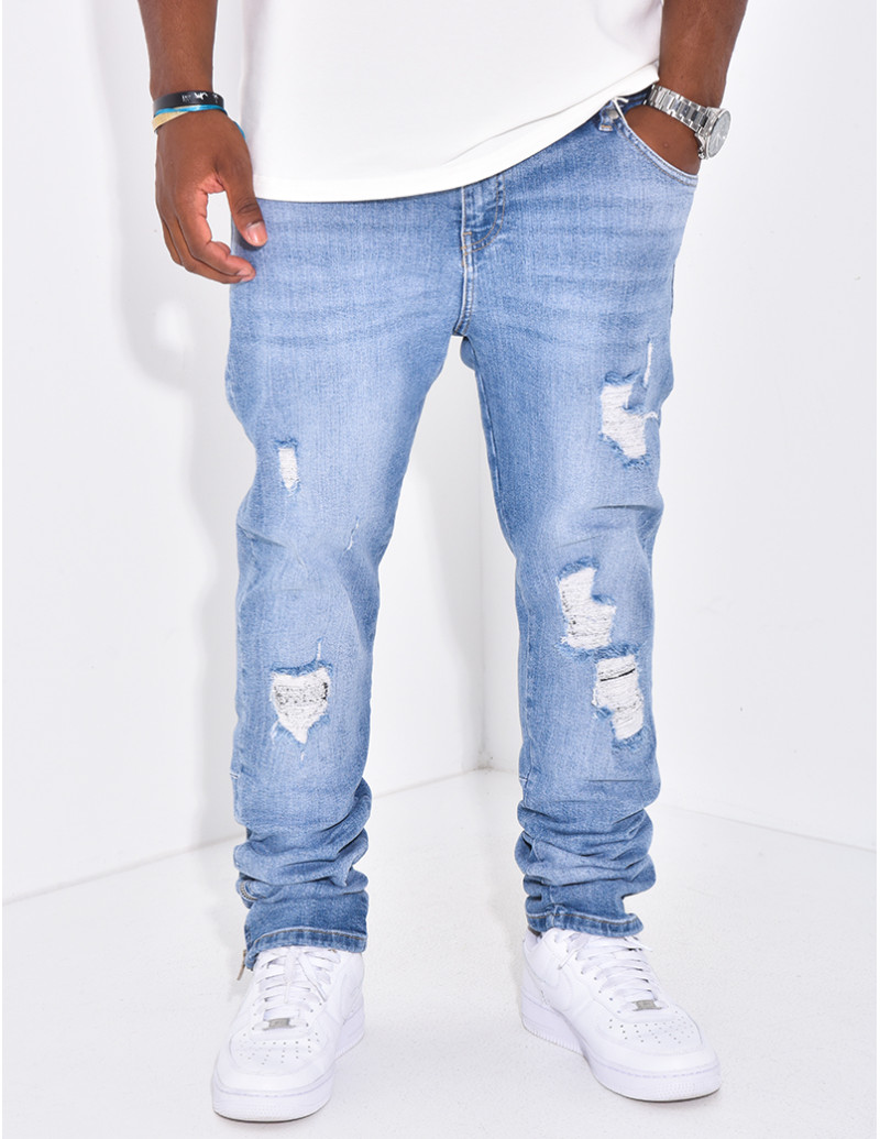 Jeans à fermeture éclaire