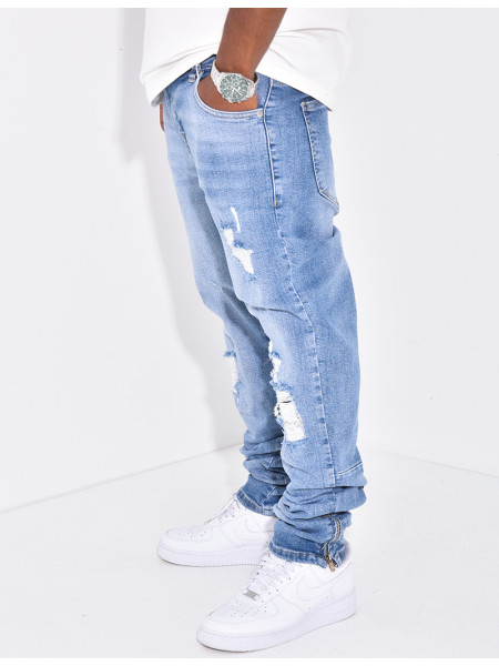 Jeans à fermeture éclaire