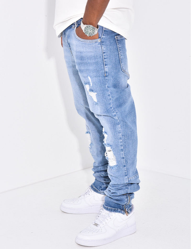 Jeans à fermeture éclaire