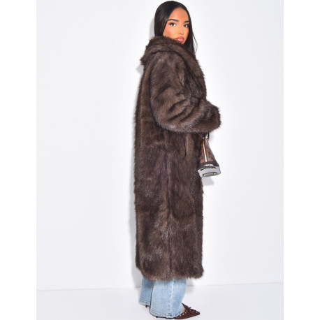 Oversize-Mantel mit Premium-Fell