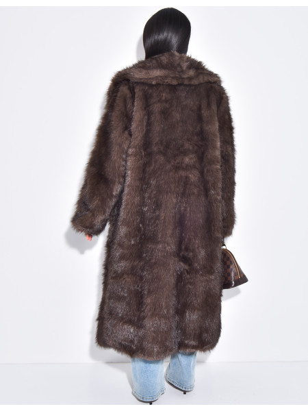 Oversize-Mantel mit Premium-Fell