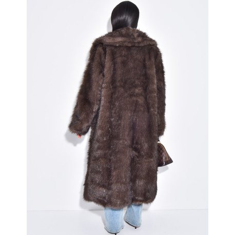Oversize-Mantel mit Premium-Fell