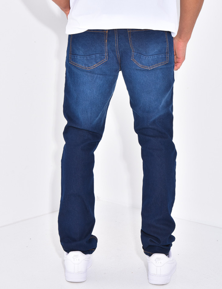 Jeans destroy coupe droite