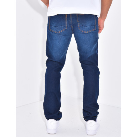 Jeans destroy coupe droite