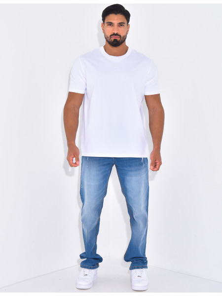 Jeans destroy coupe droite