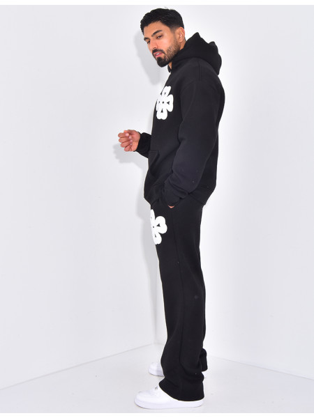 Ensemble pantalon et sweat zippé à motifs