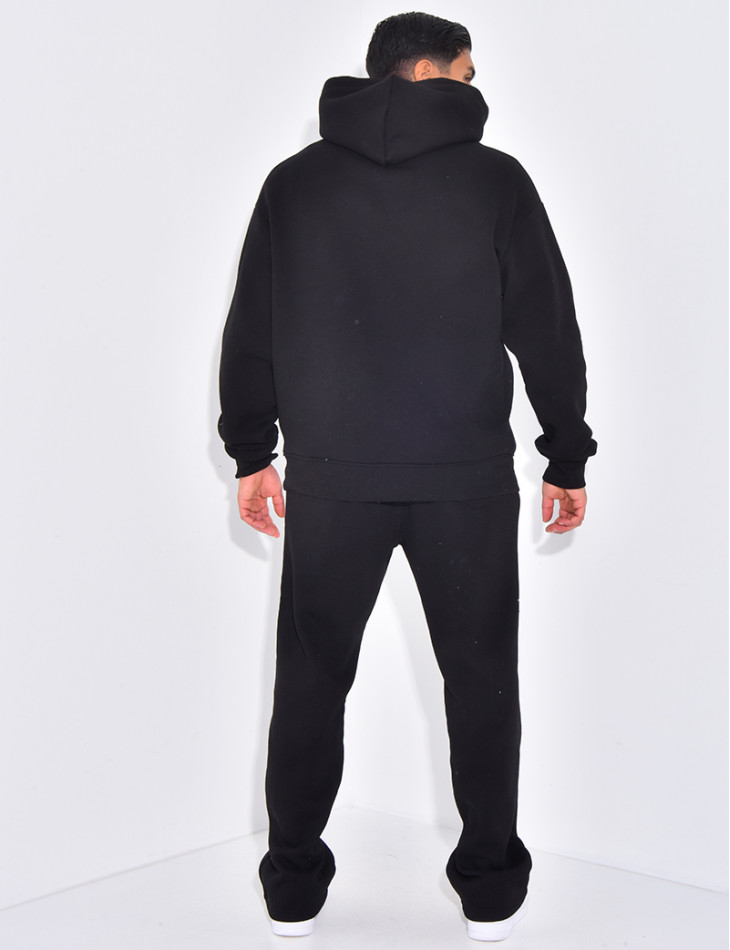 Ensemble pantalon et sweat zippé à motifs