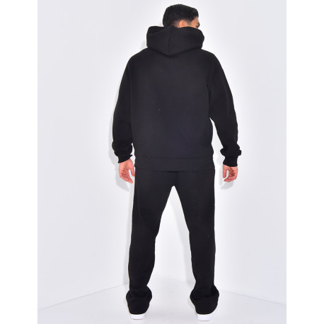 Ensemble pantalon et sweat zippé à motifs