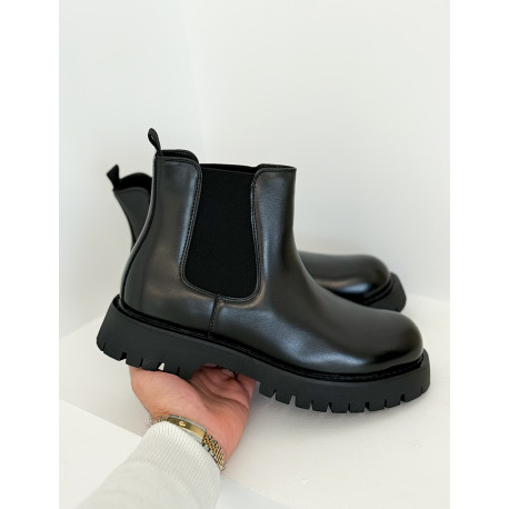 Bottines en similicuir