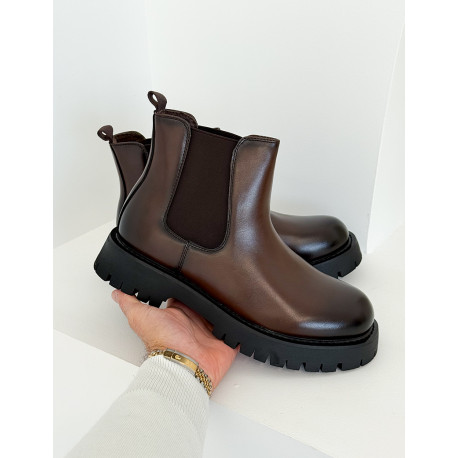 Bottines en similicuir