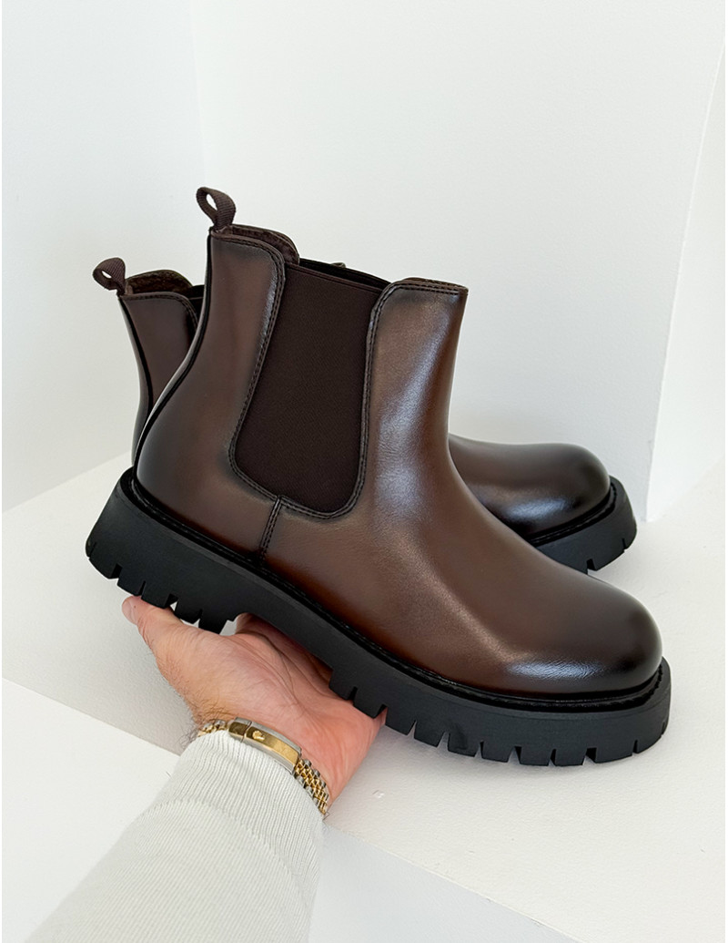 Bottines en similicuir