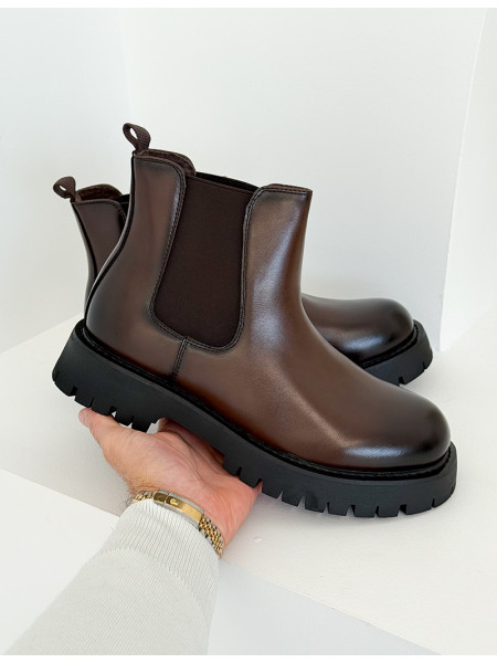 Bottines en similicuir