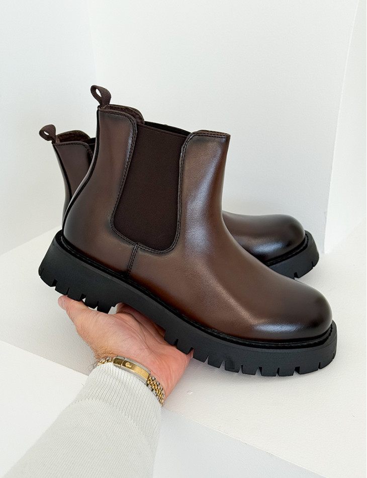 Bottines en similicuir