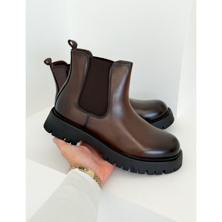 Bottines en similicuir