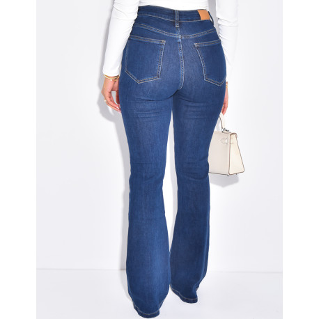 Jeans skinny stretch à bas évasé