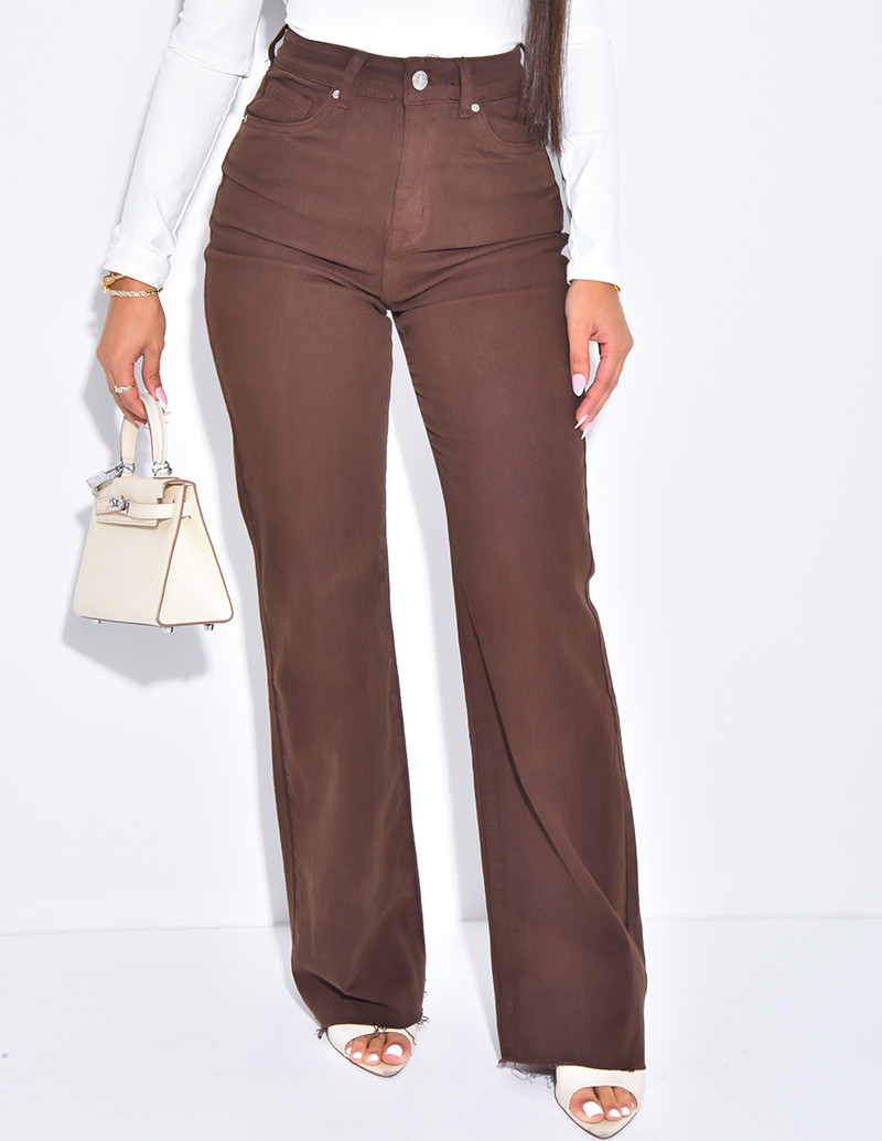 Jeans mit hoher Taille und...