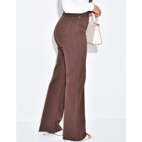 Jeans taille haute coupe droite stretchy