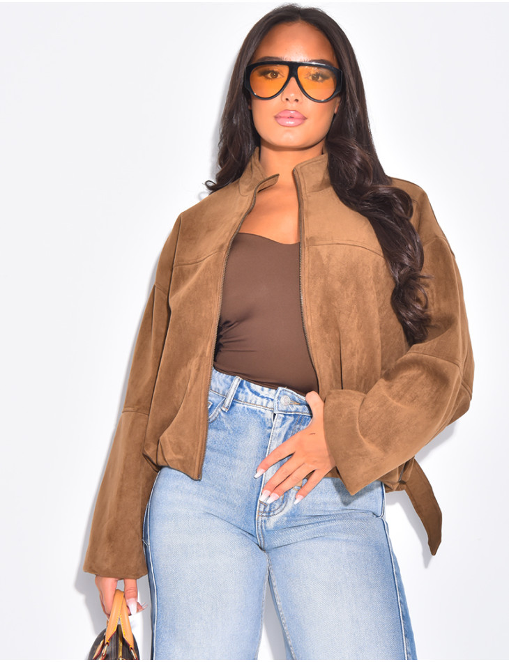 Bombers court et oversize en suédine