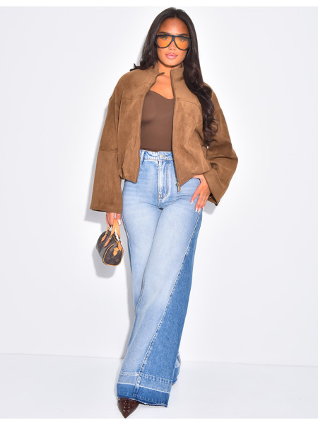 Bombers court et oversize en suédine