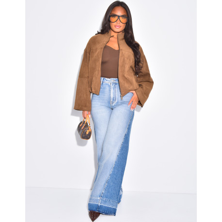 Bombers court et oversize en suédine