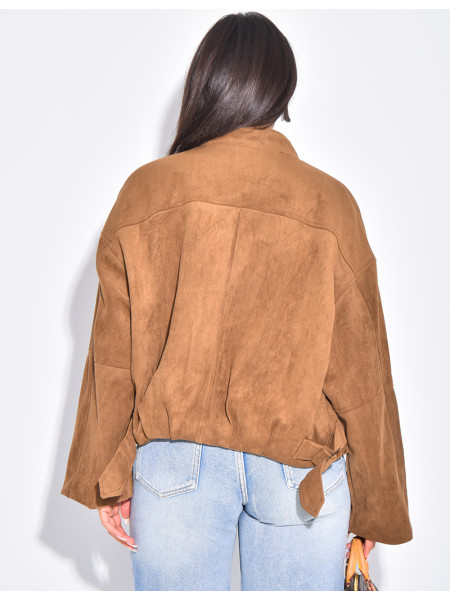 Bombers court et oversize en suédine