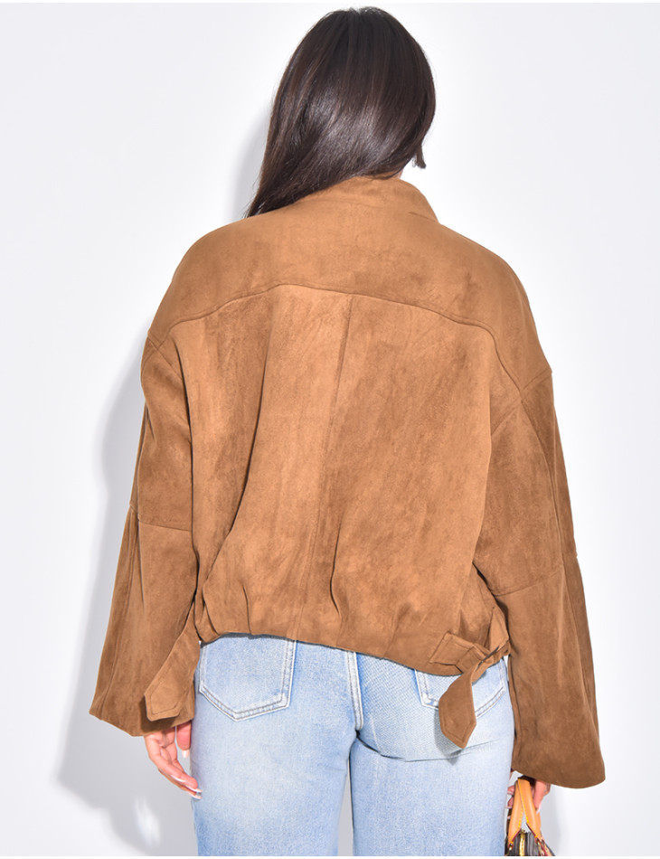 Bombers court et oversize en suédine