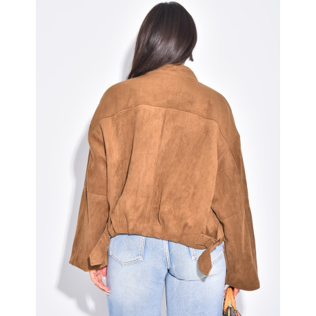 Bombers court et oversize en suédine