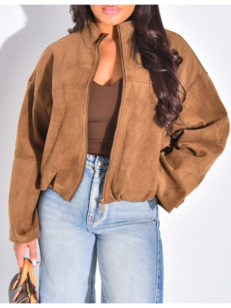 Bombers court et oversize en suédine