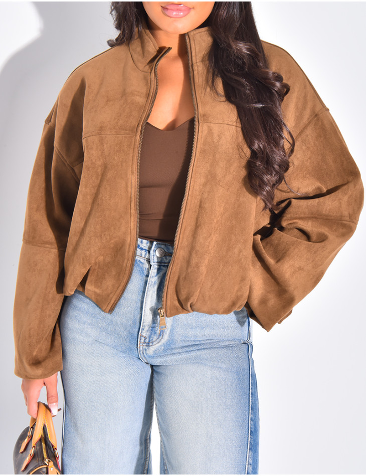Bombers court et oversize en suédine
