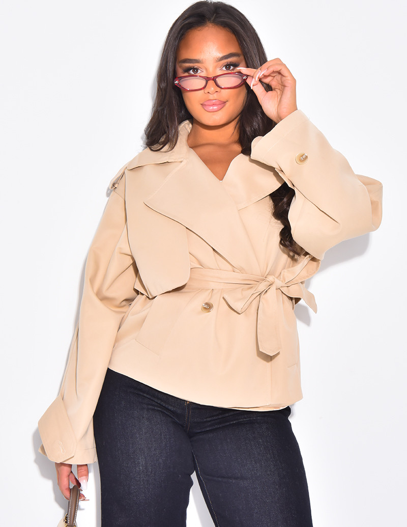 Kurzer Trenchcoat aus...