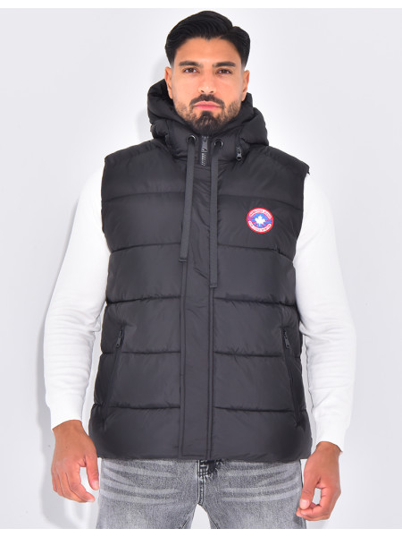 Doudoune à capuche sans manches