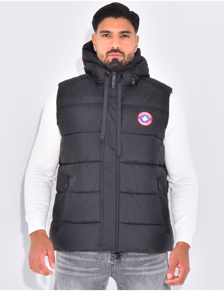 Doudoune à capuche sans manches