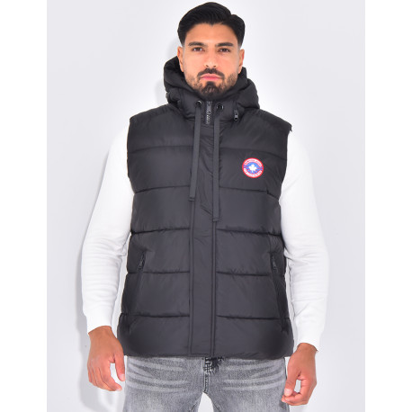 Doudoune à capuche sans manches