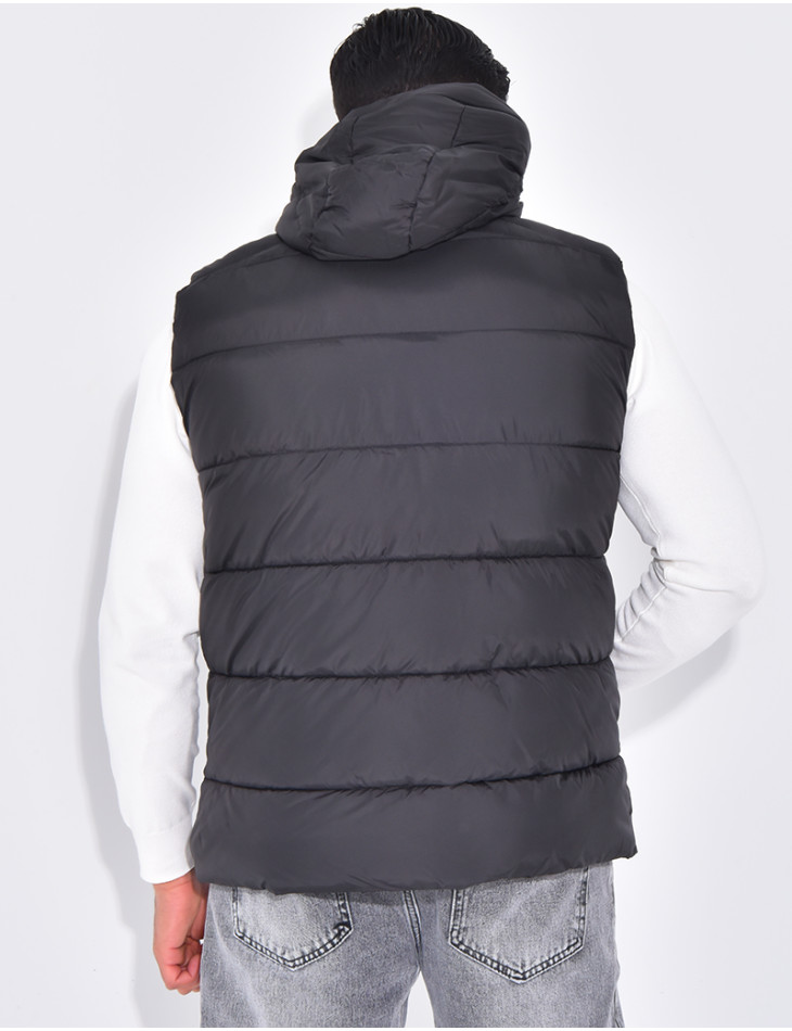 Doudoune à capuche sans manches