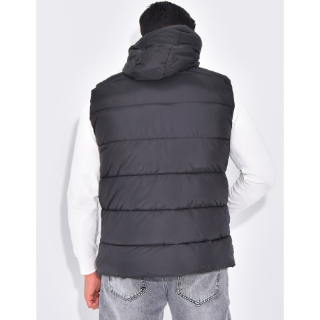 Doudoune à capuche sans manches