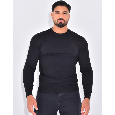 Pull fin col rond