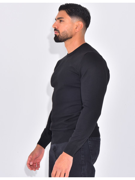 Pull fin col rond