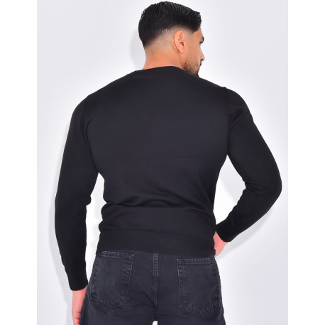 Pull fin col rond