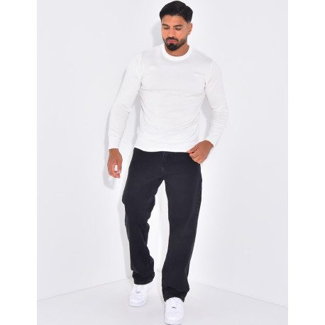 Pull fin col rond